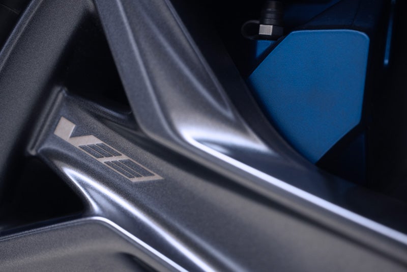 Close-up of the 2026 OPTIQ-V Brembo Performance Front Brakes | Cadillac of Norwood in Norwood MA