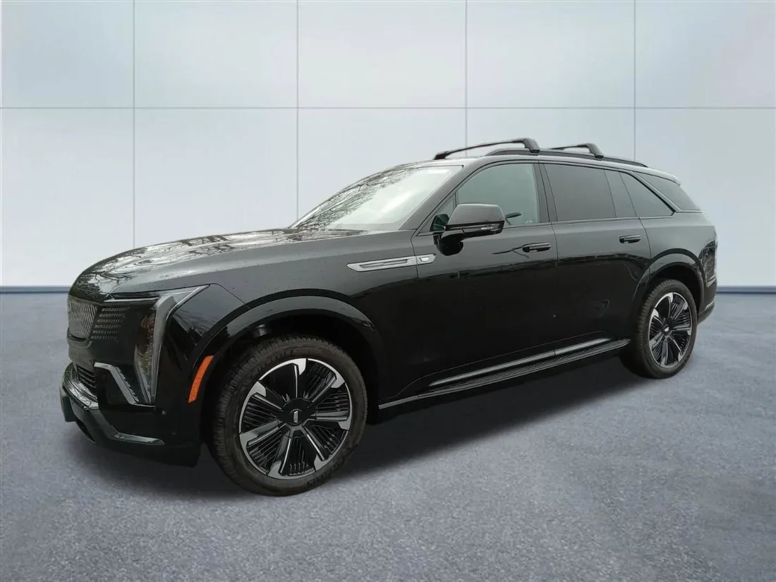 Cadillac LYRIQ luxury electric SUV side profile in black
