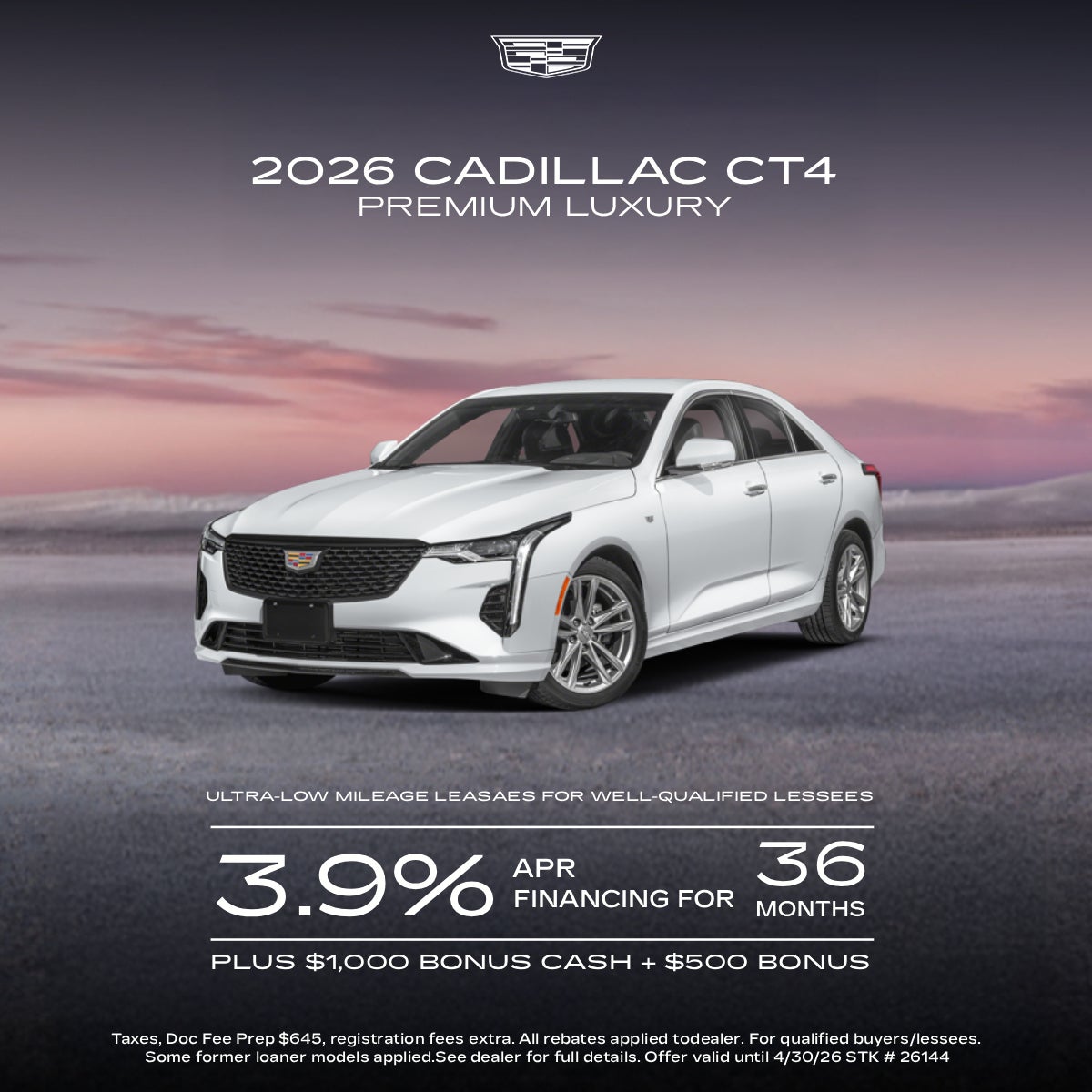 2026 Cadillac CT4 Premium Luxury