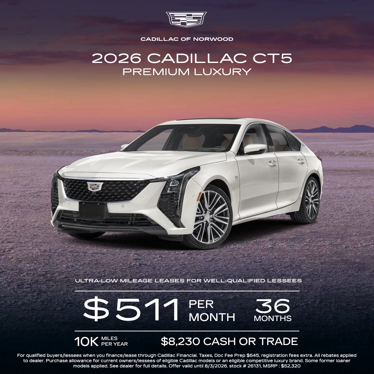 2026 Cadillac CT5 premium luxury
