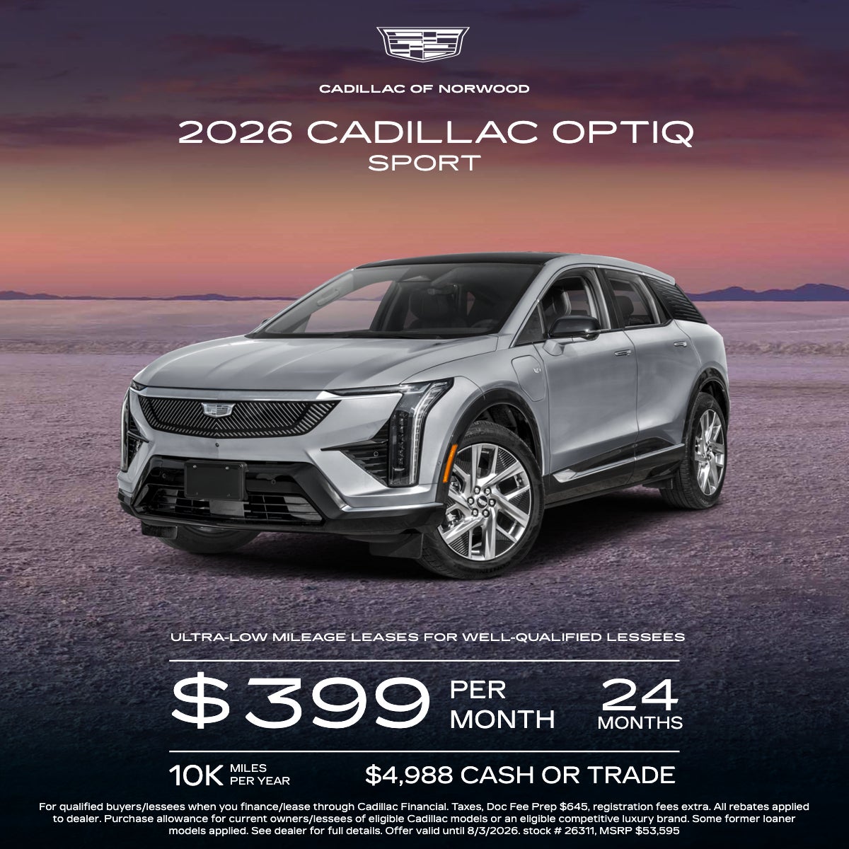 2026 Cadillac OPTIQ Sport